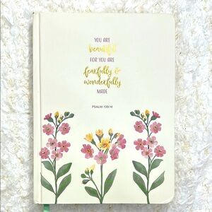 Psalm 139:14 Fearfully & Wonderfully Made Floral Hardcover Journal Notebook